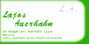 lajos auerhahn business card